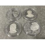 COINS AUSTRIA 4 X 500 SCHILLINGS COMPRISING 1989, 90, 91 AND 1992 ALL SILVER PROOF