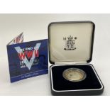 ROYAL MINT SILVER £2 PIEDFORT THE END OF WWII 60TH ANNIVERSARY