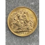 22CT GOLD 1968 FULL SOVEREIGN COIN