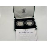 ROYAL MINT 1997 SILVER PROOF FIFTY PENCE 2 COIN SET COA