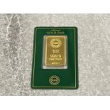 GOLD BAR 1 OUNCE PURE GOLD (999.9 FINE) ISSUED BY THE ROYAL MINT