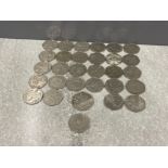 30 X 50P COINS COMMEMORATIVES IN NICE CONDITION