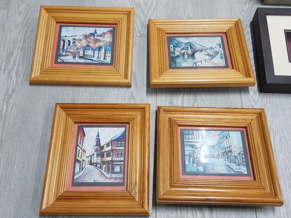 VARIOUS FRAMED ITEMS INCLUDING 4 ARTISTIC SCENES, 2 ANIMAL IMAGES AND 3 BUDDHA HEADS ETC - Image 2 of 4