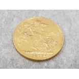 2CCT GOLD 1912 FULL SOVEREIGN COIN