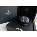 HUBLOT BIG BANG JEANS DENIM BLUE 44MM GENTS WATCH WITH ORIGINAL BOX AND PAPERS IN EXCELLENT