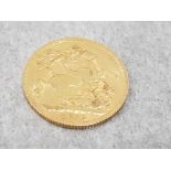 22CT GOLD 1911 FULL SOVEREIGN COIN