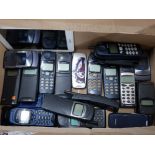 APPROXIMATELY 22 VINTAGE MOBILE PHONES PLUS ONE TABLET