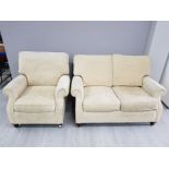 BEAUTIFUL PARKER KNOLL 2 PIECE SWEET INCLUDES 2 SEATER AND SINGLE ARMCHAIR