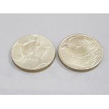 1996 SOCCER AND 1995 PEACE AND GOOD WILL WITH PEACE DOVE £2 COINS