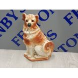 19TH CENTURY STAFFORDSHIRE DOG WITH GLASS EYES