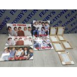 ONE DIRECTION CANVAS PRINTS NEW IN PACKET PLUS 7 SOLID OAK PHOTO FRAMES