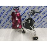 MOBILITY WALKING AID WITH A WHEELIE SHOPPING BAG