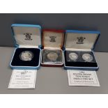 ROYAL MINT EEC PROOF 1973 50P PIECE TOGETHER WITH ROYAL MINT SILVER PROOF 1992 TWIN 10P SET PLUS