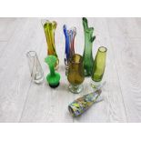 MISCELLANEOUS STUDIO GLASS TO INCLUDE CAITHNESS CZECH AND ITALIAN GLASS ETC