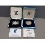 ROYAL MINT SILVER PROOF 1995 £2 COIN TOGETHER WITH ROYAL MINT SILVER PROOF 1998 50P PIECE