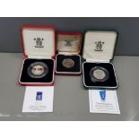 ROYAL MINT SILVER PROOF PIEDFORT 1997 50P PIECE TOGETHER WITH ROYAL MINT SILVER PROOF 1998 50P PIECE