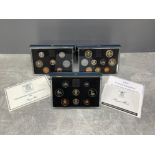 ROYAL MINT UK PROOF COIN COLLECTION 1987 1989 1990