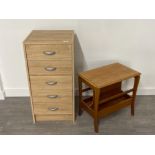 SET 5 DRAWERS AND SMALL SIDE TABLE