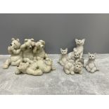 COLLECTION OF QUARRY CRITTERS CATS AND BEARS
