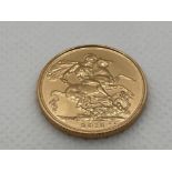 22CT GOLD 2013 FULL SOVEREIGN COIN UNC