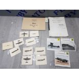 DISPATCHED VINTAGE WW2 PHOTO ALBUM OF AIRCRAFTS, F - 27 WEIGHT AND BALANCE AIRCRAFT MANUAL AND A MIG