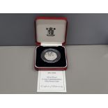 ROYAL MINT SILVER PROOF PIEDFORT 1992-1993 50 PENCE PIECE WITH CASE AND COA