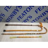 COLLECTION OF WALKING CANES INCLUDES CLASSIC CANES ENGLAND, ALSO TO INCLUDE 2 IN 1 BACK SCRATCH