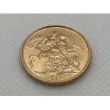 22CT GOLD 2013 FULL SOVEREIGN COIN UNC