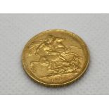 22CT GOLD 1898 FULL SOVEREIGN COIN
