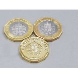 SET OF 3 £1 TRIAL COINS 2014 2015 2016 NOT LEGAL TENDER