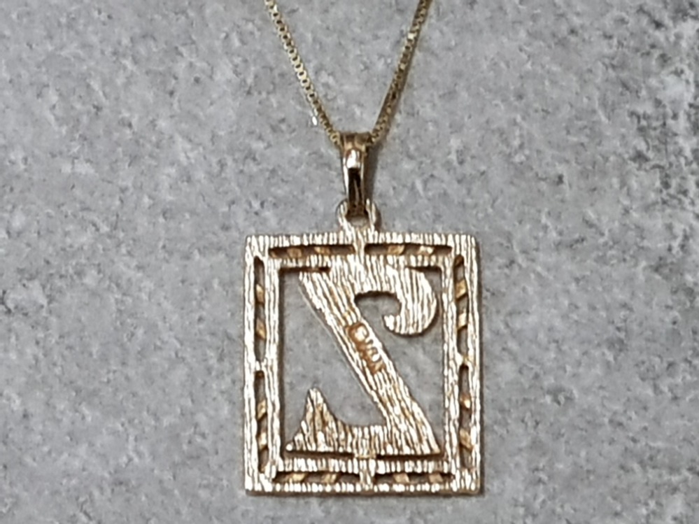 14KT GOLD NECKLACE WITH LETTER Z PENDANT 2.9 GRAMS - Image 2 of 4