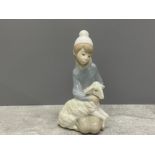 LLADRO 4676 SHEPHERD BOY WITH LAMB IN GOOD CONDITION