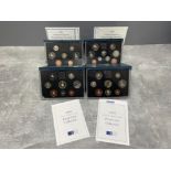 ROYAL MINT UK PROOF COIN COLLECTION 1991 1992 1994 1995