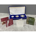 ROYAL MINT 2003 SILVER PROOF PIEDFORT 3 COIN COLLECTION WITH COA