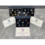 3 ROYAL MINT UNITED KINGDOM PROOF COIN COLLECTION 1983 1985 1986 ALL WITH COA