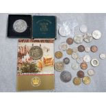 MIXED COINAGE INCLUDING FESTIVAL OF BRITAIN 1951, 1920 SIXPENCE AND GOLDEN JUBILEE FIFTY YEARS OF