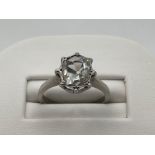 PLATINUM DIAMOND FLATBACK STONE APPROX 2CT 3.7G SIZE L