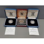 ROYAL MINT SILVER PROOF 1995 ONE POUND COIN TOGETHER WITH ROYAL MINT SILVER PROOF 1997 ONE POUND