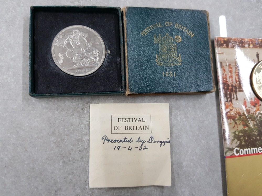 MIXED COINAGE INCLUDING FESTIVAL OF BRITAIN 1951, 1920 SIXPENCE AND GOLDEN JUBILEE FIFTY YEARS OF - Image 2 of 6