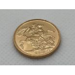 22CT GOLD 2013 FULL SOVEREIGN COIN UNC