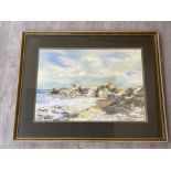 BEAUTIFUL RONALD MOORE WATERCOLOUR OF TYNEMOUTH PRIORY, 74CMS X 53CMS, SIGNED BOTTOM RIGHT