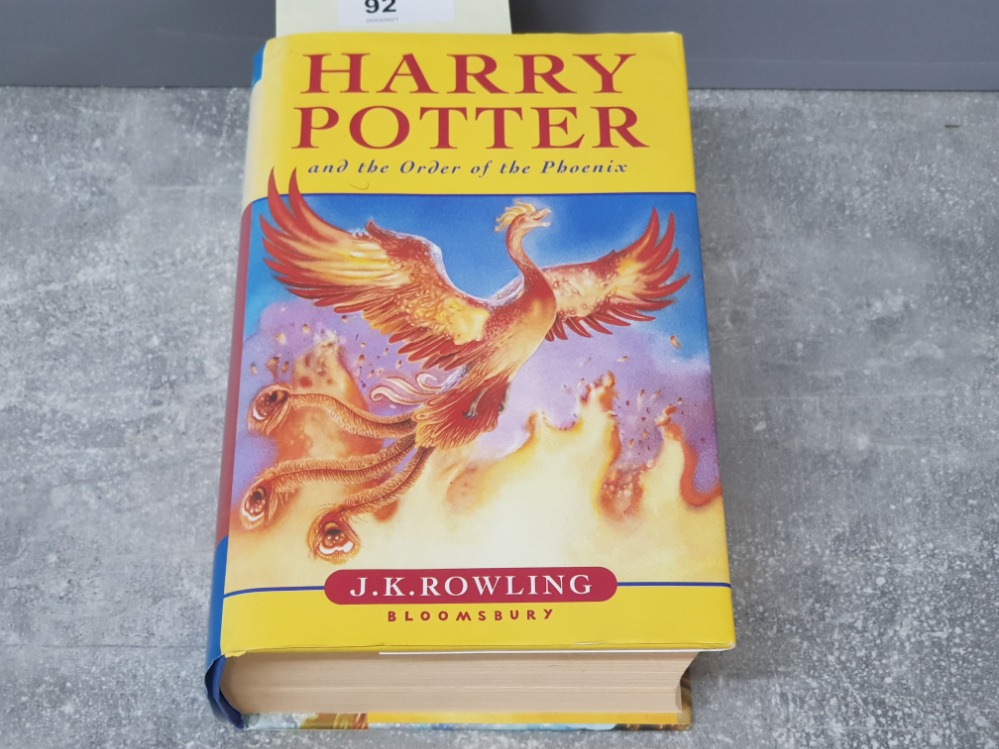 HARRY POTTER AND THE ORDER OF THE PHOENIX HARD BACK BOOK FIRST EDITION BY J.K.ROWLING