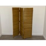 3 WAY WICKER FOLDING SCREEN