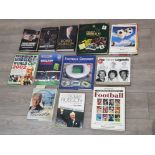 COLLECTION OF HARD BACK FOOTBALL BOOKS AND MAGAZINES, BOBBY ROBSON, KEGAN, RAFA ETC