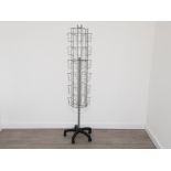 TALL METAL REVOLVING POSTCARD STAND, HEIGHT 69INCHES