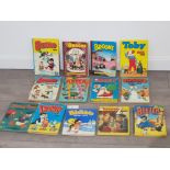 COLLECTION OF VINTAGE ANNUAL BOOKS INCLUDING THE BEANO 1988, 1984, THE BROONS , DANDY AND BEEZER