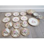 APPROXIMATELY 22 PIECES OF SADLER ENGLISH FINE CHINA PINKIE TEA SERVICE