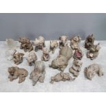 COLLECTION OF ELEPHANT FIGURES INCLUDES THE HERD AND SAFARI FRIENDS, ALSO TO INCLUDE 1 LEAD