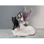 EBONY AND IVORY FAIRY FIGURE BY NEMESIS NOW, 26CM X 27CM