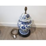 DELFT BALUSTER BLUE AND WHITE TABLE LAMP